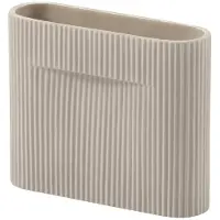 Muuto Ridge maljakko, 16,5 cm, beige