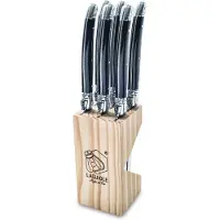 Laguiole -Grillknive Sæt Med 6 - Black - L11CM