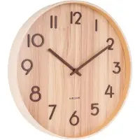 Karlsson Pure seinäkello 60 cm, vaalea puu