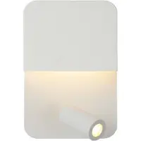 Lucide Led seinävalaisin Boxer, Valkoinen/opaali, Olohuone/ruokailutila, Metalli, Moderni, seinäkohdevalaisin