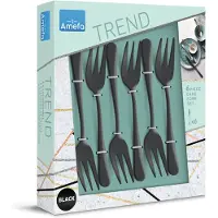 Amefa Austin 1410 six pastry forks matt, black