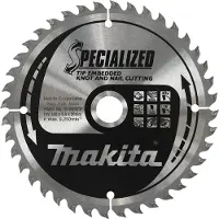 Makita HM 185x30x2,0mm 20T puunleikkuukiekko nauloilla varustettuna