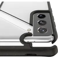 Itskins FERONIABIO PURE cover til Samsung Galaxy S21 4G / 5G&reg;. Sort og gennemsigtig