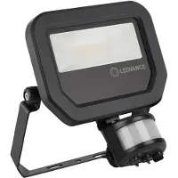 Ledvance LED Valonheitin Sensor GEN 3 Musta 10W 1200lm 100D - 840 Kylmä Valkoinen | IP65 - Liike- ja valotunnistin - Symmetrinen | Vedenkestävä
