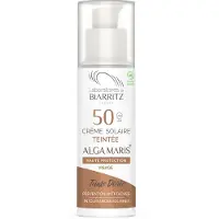 Raw Organic Alga Maris sävyttävä aurinkovoide kasvoille, Golden, SPF50, 50ml