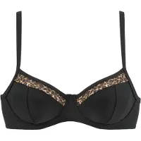 LASCANA Bikinitoppi 'Adele' beige / ruskea / musta