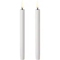 Uyuni LED mini kruunukynttilä 2 kpl, 1,3 x 12 cm, valkoinen