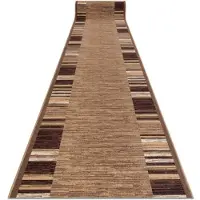 Rugsx Alfombra de pasillo con refuerzo de goma ADAGIO beige 100x350 cm