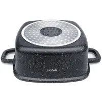 KINGHOFF SQUARE POT WITH selected. MARBLE. 22CM 3.7L KINGHOFF KH-1602