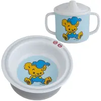Rätt Start Bamse, Bowl And Cup, Yellow - Blue - ONE SIZE