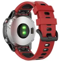CaseOnline Twin Sport Rannekoru Garmin Fenix 6X Pro - punamusta