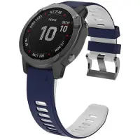 CaseOnline Twin Sport Rannekoru Garmin Fenix 6X- Siniharmaa