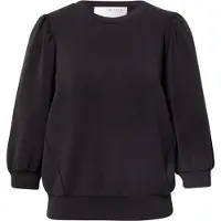 Selected Slwtenny 3/4 Sweat Top Noos - Black - L