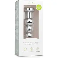 EasyToys Metal Butt Plug No.14 - Silver/Clear