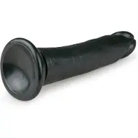 EasyToys - realistinen dildo imukupilla 20,5 cm - musta