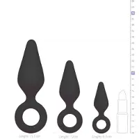 EasyToys - anustappi ja penisrengas setti - 3 kpl - musta