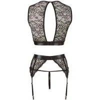 Cotelli Collection Ultraseksikäs BDSM alusasusetti käsikahleilla Musta XL