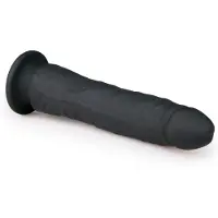 Easytoys Dildo Collection - dildo imukupilla - silikoni 21cm - musta