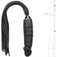 EasyToys - floggeri ja silikonidildo yhdessä - musta