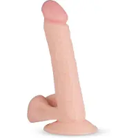 Huismerk Felix - realistinen dildo kiveksillä - 22 cm - luonnonvärinen