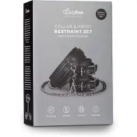 EasyToys Leather Collar With Handcuffs
