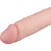 Huismerk Glynn - realistinen kivesdildo - 25 cm - iho