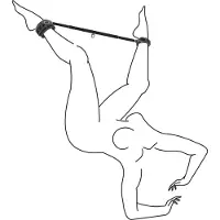 Easytoys Fetish Collection Expander Spreader Bar &amp; Cuffs Set 68 cm