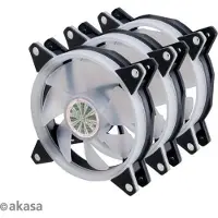Akasa VEGAS AR7, 120x120x25mm ARGB-laitetuuletinsarja, 3kpl, musta/läpikuultava