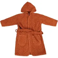 Filibabba Bathrobe - Zigzag Rust 1-2 Years - Brown - 80-92