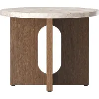 Audo Copenhagen Androgyne sivupöytä, 50 cm, tumma tammi - Kunis Breccia