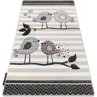 Rugsx Alfombra PETIT BIRDS Pajaritos crema 120x170 cm
