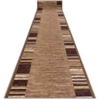 Rugsx Alfombra de pasillo con refuerzo de goma ADAGIO beige 100x130 cm