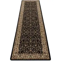 Rugsx Alfombra, alfombra de pasillo ROYAL ADR modelo 1745 negro - entrada, pasillo 80x250 cm