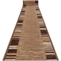 Rugsx Alfombra de pasillo con refuerzo de goma ADAGIO beige 80x200 cm