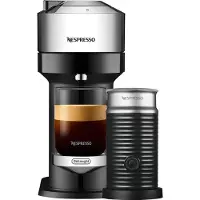 Nespresso Vertuo Next Deluxe Value Pack, kapselikone ja maidonvaahdotin, pure chrome