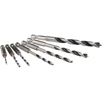 Makita D-62371 7-osainen puuporasarja, 1/4" kuusiovarsi, 2–8 mm