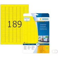 Herma Coloured Labels A4 25.4x10 mm yellow paper matt 3780 pcs. (4243)