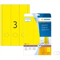 Herma 5136, Keltainen, Itse kiinnittyvä tulostintarra, A4, Paperi, Laser/Inkjet, Kiinteä