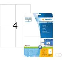 Herma 5063, Valkoinen, Itse kiinnittyvä tulostintarra, A4, Paperi, Laser/Inkjet, Kiinteä