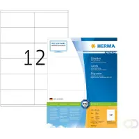 Herma 4417, Valkoinen, Suorakulmio, Kiinteä, Paperi, Matta, Laser/Inkjet
