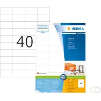 Herma 4610, Valkoinen, Suorakulmio, Kiinteä, Paperi, Matta, Laser/Inkjet