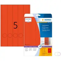 Herma 5132, Punainen, Itse kiinnittyvä tulostintarra, A4, Paperi, Laser/Inkjet, Kiinteä
