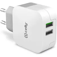 Celly travel charger turbo 2usb 3.4a