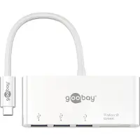 Goobay 62097 laptop dock/port replicator Wired USB 3.2 Gen 1 (3.1 Gen 1) Type-C White (62097)