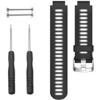 24.Se Silikoniranneke Garmin Forerunner 735 XT, musta + harmaa