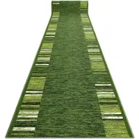 Rugsx Alfombra de pasillo con refuerzo de goma ADAGIO verde 67 cm 67x150 cm