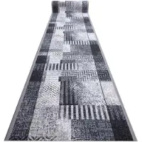 Rugsx Alfombra de pasillo con refuerzo de goma ESSENZA gris 80 cm 80x240 cm