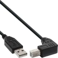 Goobay USB-A <-> USB-B 2.0 - 90° - 2m - Musta