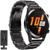 CaseOnline Huawei Watch GT2 Rannekoru ruostumatonta terästä - musta