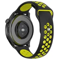 CaseOnline EBN Sport Rannekoru Huawei Watch 3 - Musta/keltainen